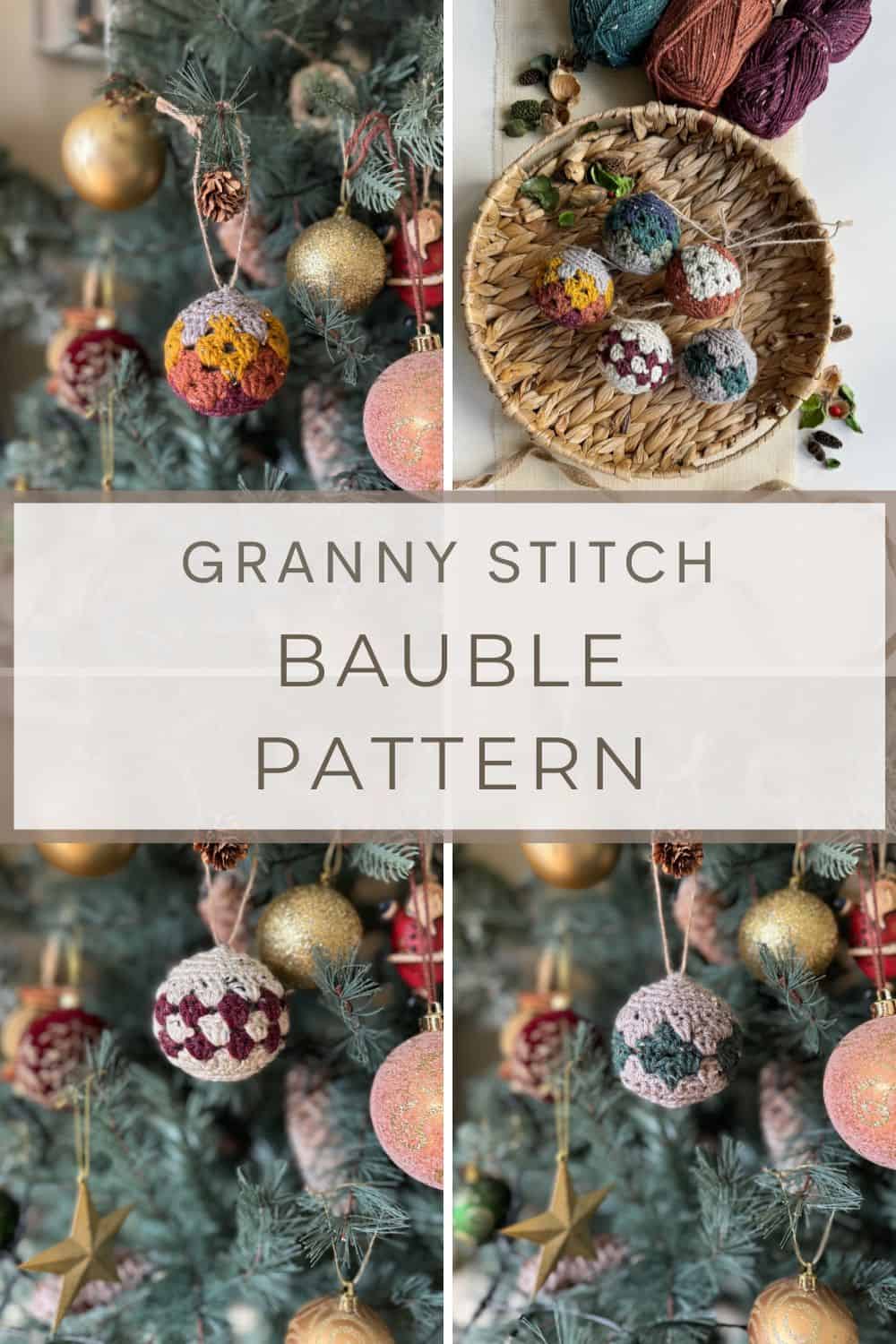 Granny stitch bumble pattern.