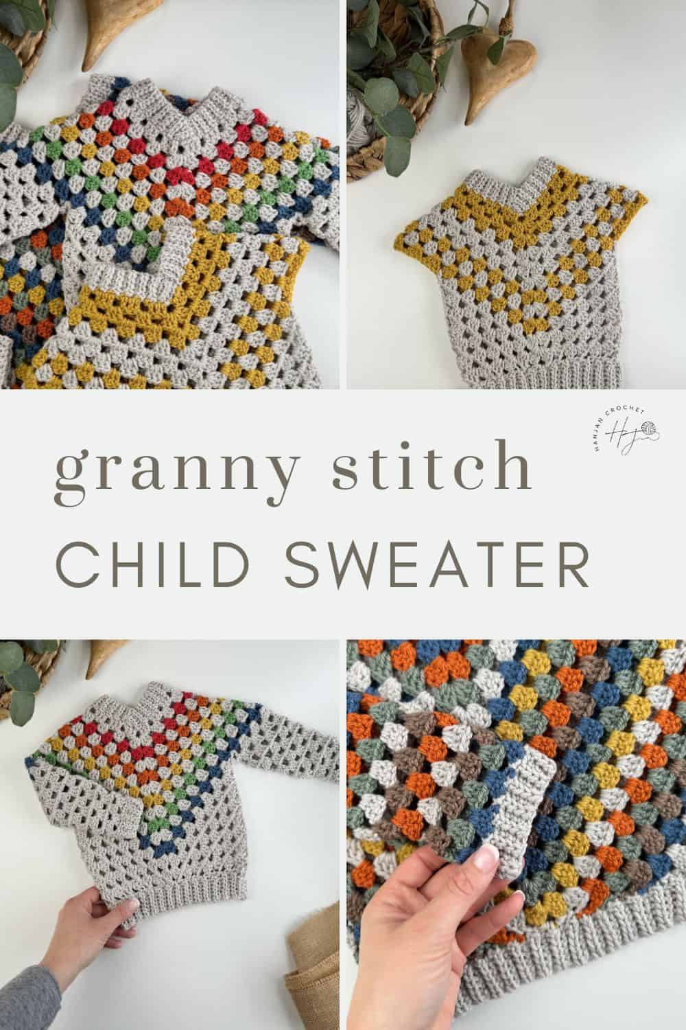 Child's granny stitch sweater.
