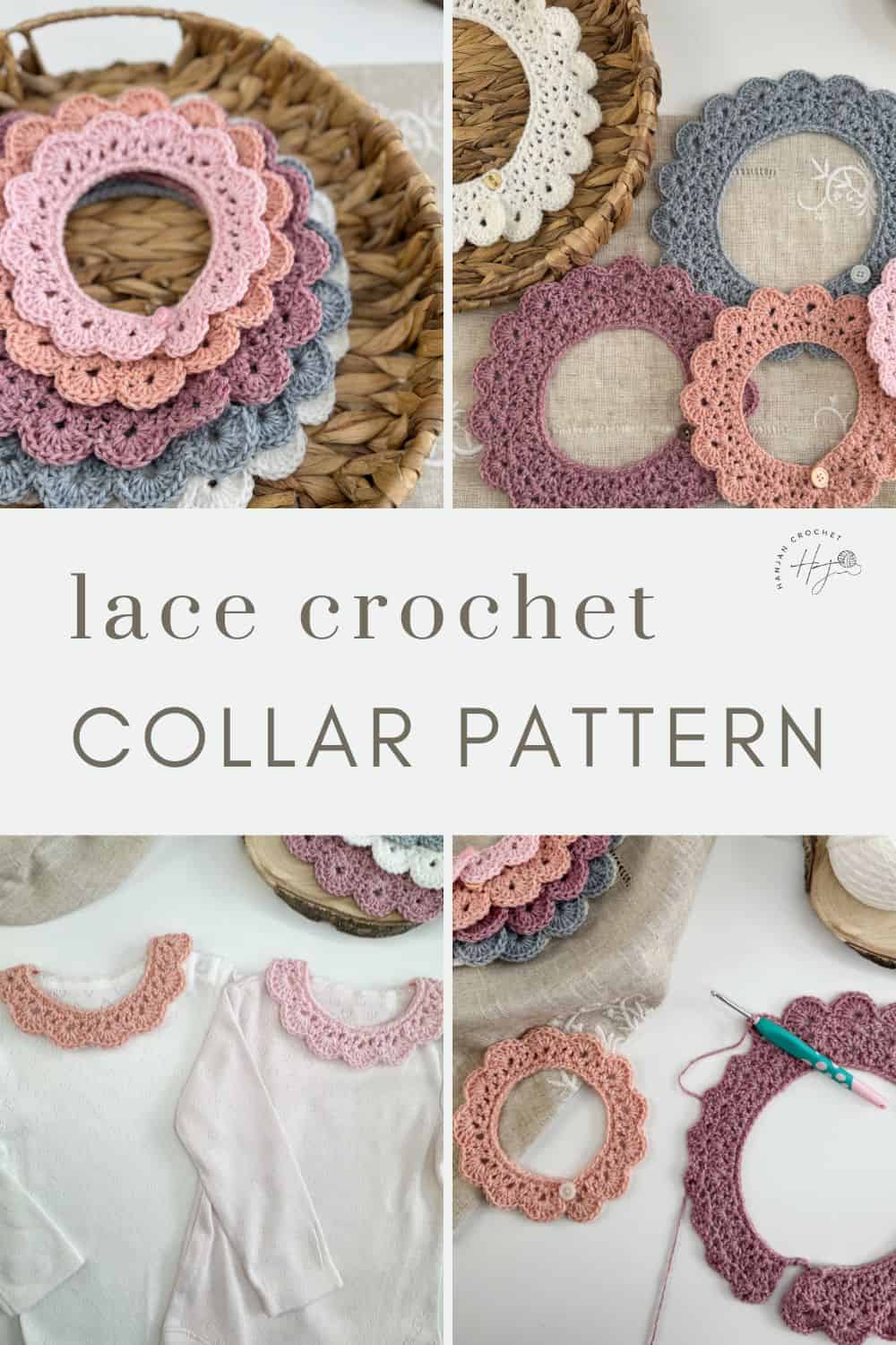 Crochet lace collar pattern.