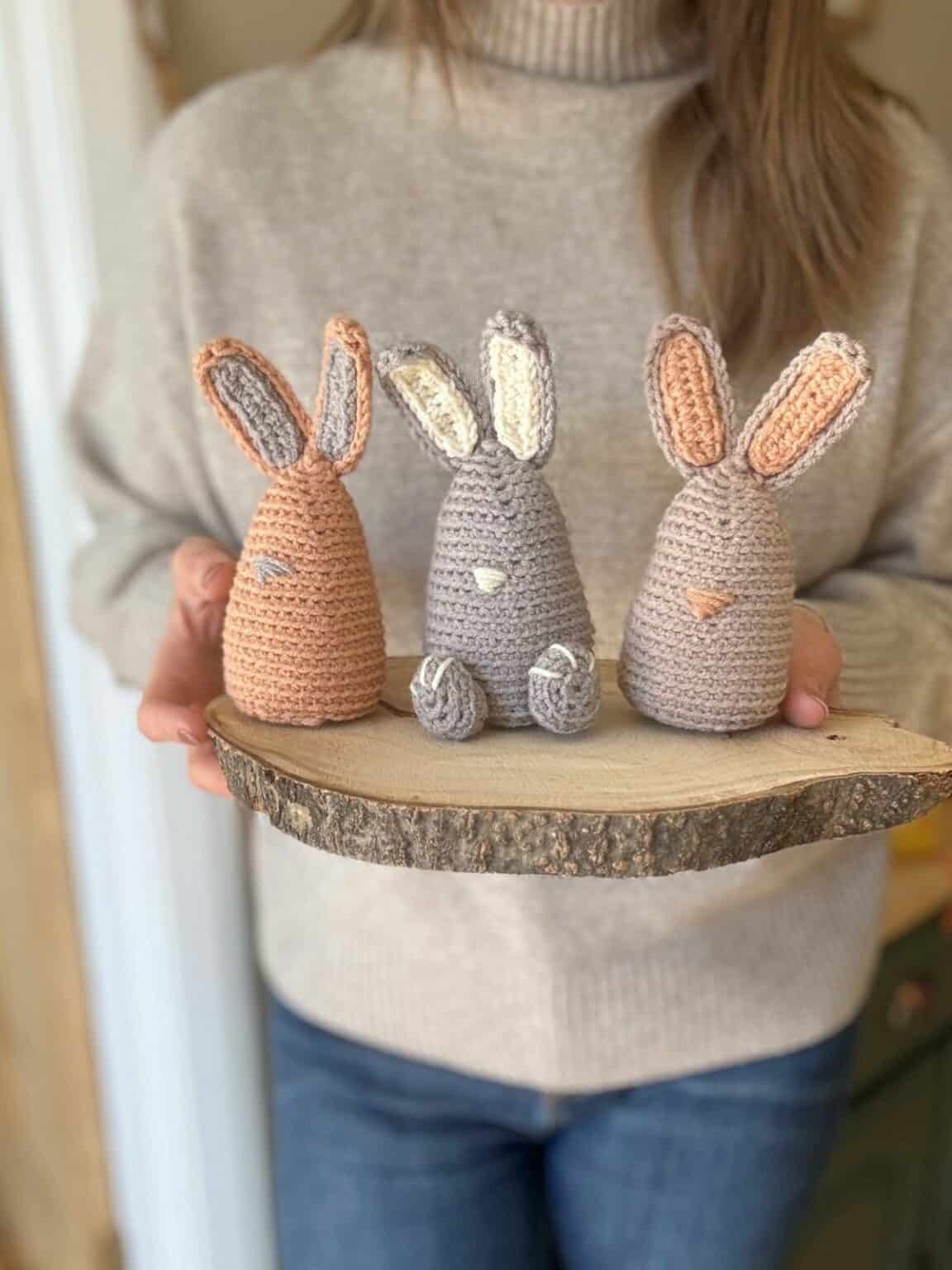 Crochet Bunny Pattern - Amigurumi Toy, Decor or Egg Cozy | HanJan Crochet