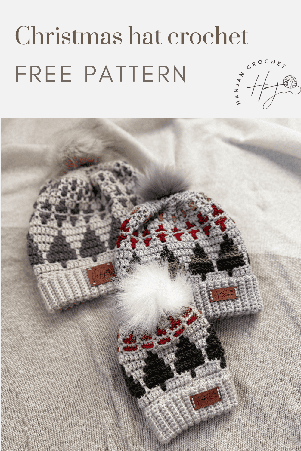 Christmas Tree Crochet Hat Pattern Free in Baby toSizes